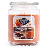 Candle-Brothers Große Duftkerze im Glas mit Deckel | Pumpkin Caramel Latte | Duftkerze Kürbis | Kerze 2 Docht | Kerze lange Brenndauer | Geschenk für Frauen