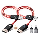 NEWFUN HDMI Wireless, HDMI Wireless Transmitter and Receiver, HDMI Transmitter,1080P/5G/4K HDMI Drahtlose Übertragung, Für die Übertragung von Laptop/Kamera/Handy zu TV/Projektor etc,Rötlich-schwarz