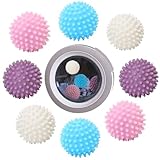 Trockner Ball, 8 Stücke Wiederverwendbare Dryer Balls, Wäsche Wäschetrockner Trocknen Ball, Waschkugel Trocknerkugeln für waschmaschine Wäschetrockner Trockner Bälle Flauschigere Wäsche 4 Farben
