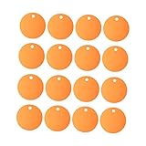 MOKKHNB 25 Stück Bunte Aluminiumlegierung Hundemarke Rund Leere Id Tags für Haustiere DIY Kennzeichnung für Hunde Kravuren Orangefarbenes Zubehör für Welpen