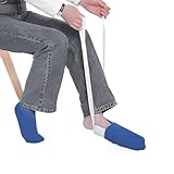 Anziehhilfe für Socken Hosen Sockenanziehhilfe Schwangere Frauen Strumpfanziehhilfe Senioren Behindert Sockenanzieher Hilfe Ergonomisch Anziehhilfe Sockenhilfe für Erwachsene Weiß