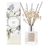 Airkeep Raumduft Frischer Lienen Duft, Reed Diffuser mit 8...