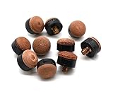 BILMAG 10 STK. Queue Leder, Schraubleder Pomeranze 13mm mit Metallgewinde 3/16