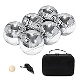 Spielbälle – Boule-Spiel-Set | Metall-Boccia-Set für den Außenbereich, komplettes Set, Outdoor-Freizeitspiele, traditioneller Garten für Picknick, Strandurlaub und Familiengarten