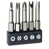 Schraubendreher-Bits – Schraubendreher-Bit-Set aus Chrom-Vanadium-Stahl, 5-teiliges Schraubendreher-Bit-Set, robust, Schraubendreher-Werkzeug