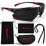 Pickleball Sicherheits-Sonnenbrille für Damen und Herren, ANSI Z87 zertifizierte Schießbrille mit ClearShield-Anti-Beschlag-Beschichtung, verstellbar, inklusive Riemen, Hartschalenetui, Beutel und