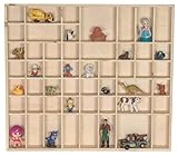 LAUBLUST Großer Setzkasten aus Holz für Sammelgegenstände - Holzregal mit 28 oder 51 Fächern für Sammelstücke - Schaukasten aus Massivholz - Natu - FSC® (52 x 46 x 5 cm | XL)