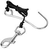 Joyzan Tauchen Einzelner Riffhaken, Edelstahl Anti Lost Reef Hook Line Clip Schnellverschluss mit Coil Lanyard Scuba Diving Zubehör für Unterwasserfotografie Cave Dive Unterwasser Sport Drift Taucher