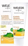 WELEDA Bio Kinder Zahngel – vegane Naturkosmetik Zahnpasta ohne Fluoride zur Zahnpflege von Milchzähnen & Zahnfleisch von Kleinkindern & Babys. Fluoridfreie Zahnreme zum Schutz vor Karies (1x 50ml)