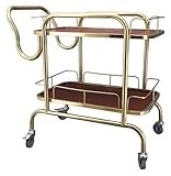 BOGAZY KüChenwagen Modernes Design 2 Ebenen Küchenwagen Servierwagen Metall Bar Servierwagen Tisch Küche Servierwagen Organizer Wagen