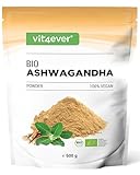 Bio Ashwagandha Wurzel Pulver 600g - 100% echtes indisches Ashwagandha (Withania Somnifera) aus kontrolliert biologischem Anbau - Premium Qualität - Vegan