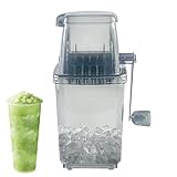 Rasierteismaschine, Edelstahl Crushed Ice Maschine, Eiscrusher Manuell, Handkurbel Ice Crusher, Manuelle Schneekegelmaschine, Tragbarer Eisrasierer, Slush Eisbereiter Maschine für Zuhause