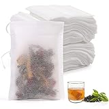 200 Stück Einweg Teabag, 7 x 9 cm Filterbeutel Tee...