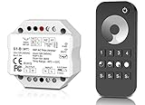 LEDUX Smart Funk-Dimmer-Schalter + WiFi - 230V WiFi Licht-Dimmgerät & TRIAC Lichtsteuerungsmodul - Drahtloser, WLAN-gesteuerter LED-Dimmer (Inkl. Fernbedienung)