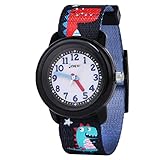 Vicloon Lern Armbanduhr für Kinder, Jungen und Mädchen, Analog Quarz Uhr, Polyesterband, Wasserdicht 3 ATM, Gut Lesbar, Geschenk