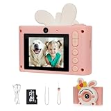 Kinderkamera Digitalkamera,Kinder Kamera 1080P 2,0-Zoll-Bildschirm,Kamera Kinder mit 32GB SD-Karte Selfie Digitalkamera,Anti-Drop Fotoapparat Kinder für Geburtstagsgeschenk Weihnachten Spielzeug Rosa