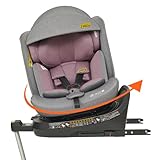 Jovikids 360° Drehbar Kindersitz mit ISOFIX, i-Size 40-150cm(ab Geburt -12 Jahre) Baby Autositz Reboarder mit Liegefunktion & Abnehmbar Vordach, ECE R129