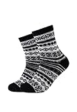 Camano Damen Socken cosy double layer winter black 39-42