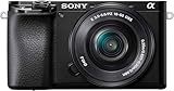 Sony Alpha 6100 | APS-C Spiegellose Kamera mit 16-50mm Power-Zoom-Objektiv | Schneller 0,02s Autofokus mit Augenerkennung für Mensch und Tier, 4K-Filmaufnahmen und neigbares Display | schwarz
