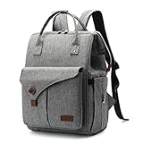 CALIYO Wickelrucksack groß Baby Wickeltasche mit Wickelunterlage Windeltasche multifunktional Babytasche Picknik Rucksack Reiserucksack Schulrucksack unisex Damen und Herren (Grau)