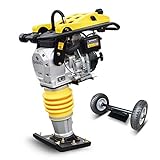 BAMATO Vibrationsstampfer/V-90G mit Fahrwerk, Benzinmotor, Zentrifugalkraft: 13,7 kN, Plattengröße: 285 x 345 mm