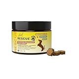 RESCUE Pets – Leckerli für Hunde – Ruhe für Reisen, Lärm, Einsamkeit, Tierarztbesuch – Vegan & ohne Alkohol – Natur