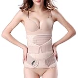 3 in 1 Postpartale Bauch Unterstützung Erholung Gürtel - Postpartum Gürtel für Damen - Postnatal Bauchgurt nach Geburt - Rückbildungsgürtel nach Geburt (BEIGE, One Size (Pack of 1))