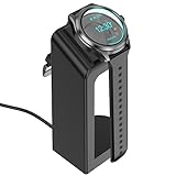 Soarking Soarking Ersatzanschluss Ladestation kompatibel mit Ticwatch Pro 5/3 Utal GPS Stand Station Case Friendly mit 5 Fuß Kabel Schwarz