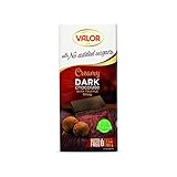 Chocolates Valor Dunkle Schokolade mit Trüffelcreme ohne Zucker | Glutenfrei | Bean to Bar | Kakaoanteil: mindestens 52 % | Mit Stevia gesüßt | 100-g-Tafel