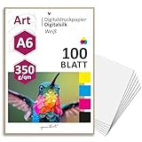 younikat 100 Blatt Premium Digitaldruck-Papier mit seidenmatter Oberfläche 350 g/qm Bilderdruck in weiß I A6 I Fotodrucke Digital-Silk I hohe Druckqualität I dv_1568