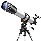 Teleskop, Teleskope für Erwachsene Astronomie Profi, 90mm Blende 900mm Refraktor Teleskop für Kinder und Anfänger, Teleskope Astronomisches zur Beobachtung von Mond und Planeten
