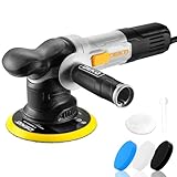 Exzenter Poliermaschine Auto 800W: DEKOPRO Doppelte Aktion poliermaschine Set mit 150MM Pad, 6-stufige variable Geschwindigkeit 1800-5500RPM 9MM Orbit – für Autodetailing, Polieren und Wachsen