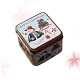 Alipis Kasten weihnachtsgeschenkboxen party mitgebsel kinder kinderparty mitgebsel Weihnachtsfeier gefallen Weihnachtsgeschenke Süßigkeitenglas Keksdose Mit Deckel Geschenkglas Metall