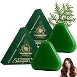 Nature Triangle Shampoo Bar,2pcs Nature Seven Green Soap Sham poo, Pflanzliches Festes Shamp,Sanfte Reinigung und Nährende Pflege für Gesund Aussehendes Haar,Beruhigt und Stärkt das Haar