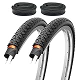 2er Set Fahrradreifen 28x1,50 Zoll 40-622 700x38c Pannenschutz mit Autoventil Schläuchen AV