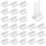 Funngy Tischkartenhalter,24 PCS Kartenhalter Acryl Transparenter Tischkartenhalter Kartenhalter Kleiner Fotohalter für Visitenkarten Fotos Memos Menüs Schule Party