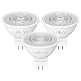 Linkind 12V LED Spot 35W GU5.3 Lampen, 3,4W (ersetzt 35W) Warmweiß 2700K, 360lm/ 36°Strahlwinkel Niedervolt MR16 LED Reflektorlampen, nicht dimmbar, 3 Stück