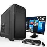 SYSTEMTREFF Office Komplett PC Set AMD Ryzen 7 8700G 8x5.1GHz | AMD Radeon 780M 4K HDMI DX12 | 1TB M.2 NVMe | 16GB DDR5 RAM | WLAN Silent Desktop Paket Computer Rechner für Büro Business Multimedia