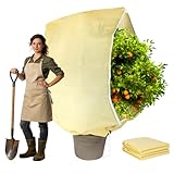3 Stück Winterschutz Pflanzen Außen180x120cm 85g/m²,Vlies Pflanzenschutz Winter für Kübelpflanzen mit Reißverschluss Zugband,Winterschutz für Palmen & Olivenbaum,Pflanzen Winterschutz Wiederverwendbar