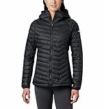 Columbia Damen Poederpass Steppjacke mit Kapuze, Black 010, M EU