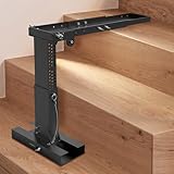 Aeroflexa Leiternivellierer, Faltbare Leiterverlängerung Pro Verstellbare Verlängerungsleiter hochfestes Stahlmaterial für Treppen mit rutschfester Matte 34-48cm verstellbare Höhe