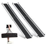 2PCS Teleskop Rollstuhlrampe 83.5-152cm, gardhom...