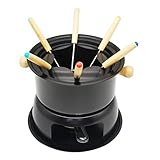 Otueidnsy Schokoladen Fondue Maker Set Multifunktions EIS Aus Kohlenstoff Stahl Schokoladen KäSe Hot Pot Schmelz Tiegel Fondue Set