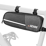 HENMI Fahrradtasche Rahmen, Rahmentasche Fahrrad Klein mit Reflektierend, Rahmentasche für Rennrad, MTB Fahrrad Werkzeugtasche