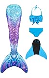 shepretty Fisch Tail Mädchen Fisch zum Monoflosse mit Bikini Sommer Cosplay New,LANPU-G5-130