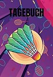 Tagebuch für Kinder Jungen und Mädchen Buch cooles Badminton Federball Design Soft Cover