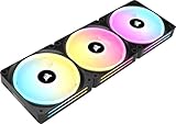 Corsair iCUE LINK QX120 RGB 120mm Magnetic Dome RGB Fans - Dreifach-Lüfter-Starter-Kit mit iCUE LINK System-Hub - Schwarz