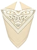 Van Der Rich ® - Bandanas aus 100% Baumwolle Kopftuch für Herren Damen (Beige, One Size)