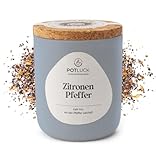 POTLUCK | Zitronen Pfeffer | Gewürzmischung im Keramiktopf | 90 g | Vegan und mit natürlichen Inhaltsstoffen