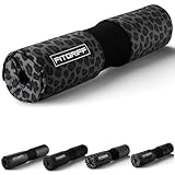 Fitgriff® Langhantel Polster, Hip Thrust Pad mit Klettverschluss - Hantel Nackenpolster - Polsterung für Squats, Booty Training, Gym (Leopard)